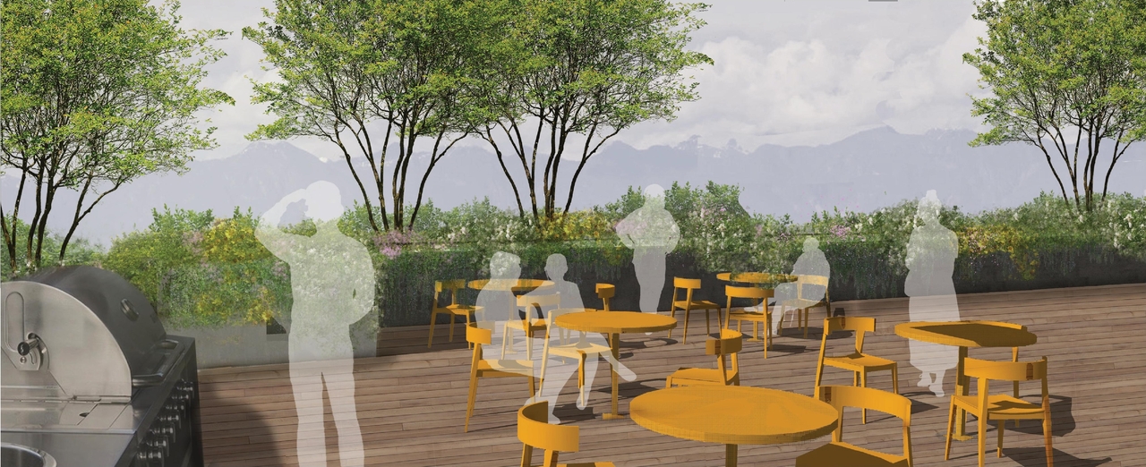 Rendering of building from page 36 of the file 'Landscape Plans'