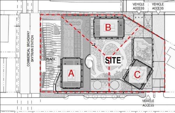 Construction site plan for project from page 23 of the file 'Referral report'