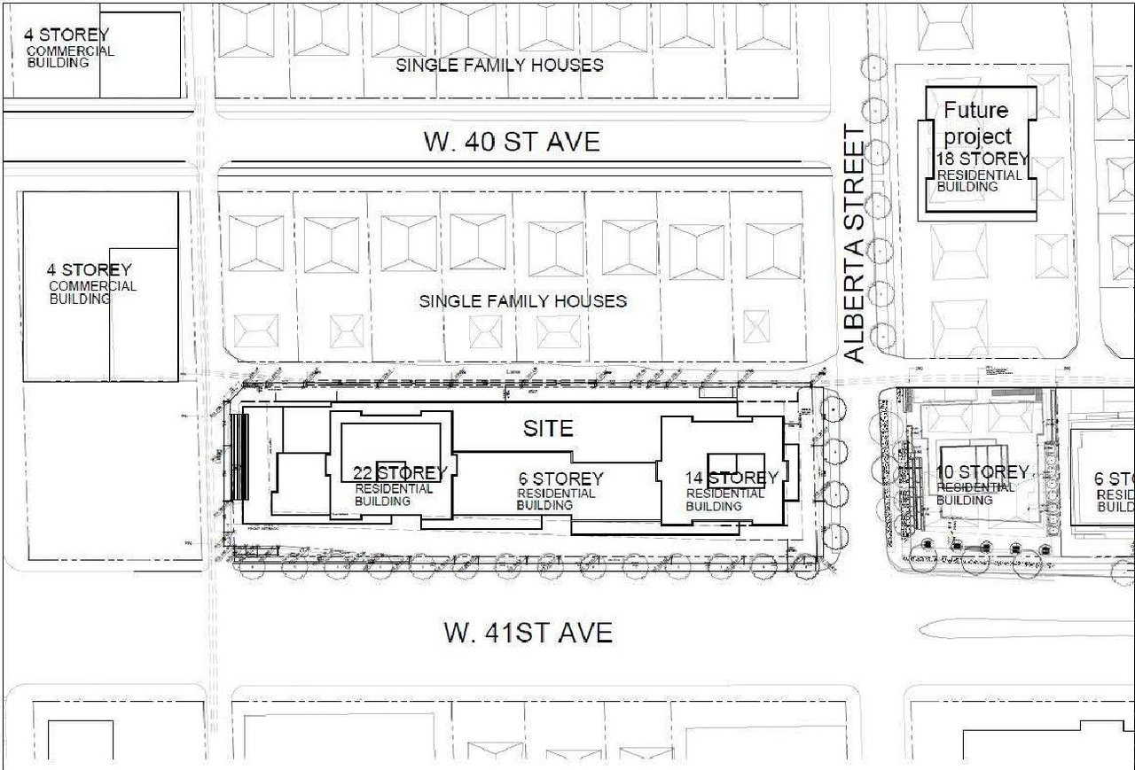 Construction site plan for project from page 50 of the file 'Referral Report'