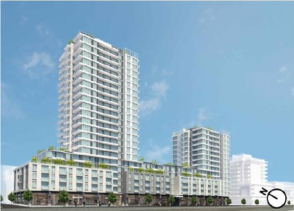 Rendering of building from page 9 of the file 'Referral Report'