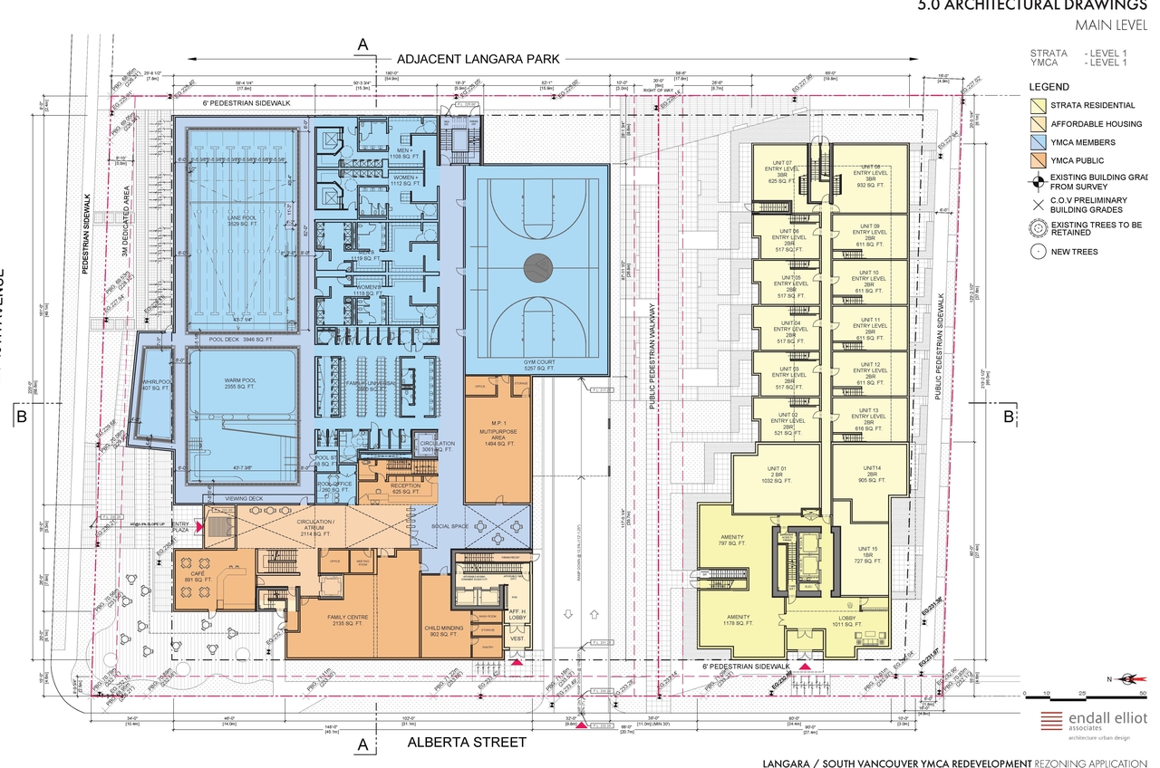 Construction site plan for project from page 1 of the file 'Floor and roof plans'