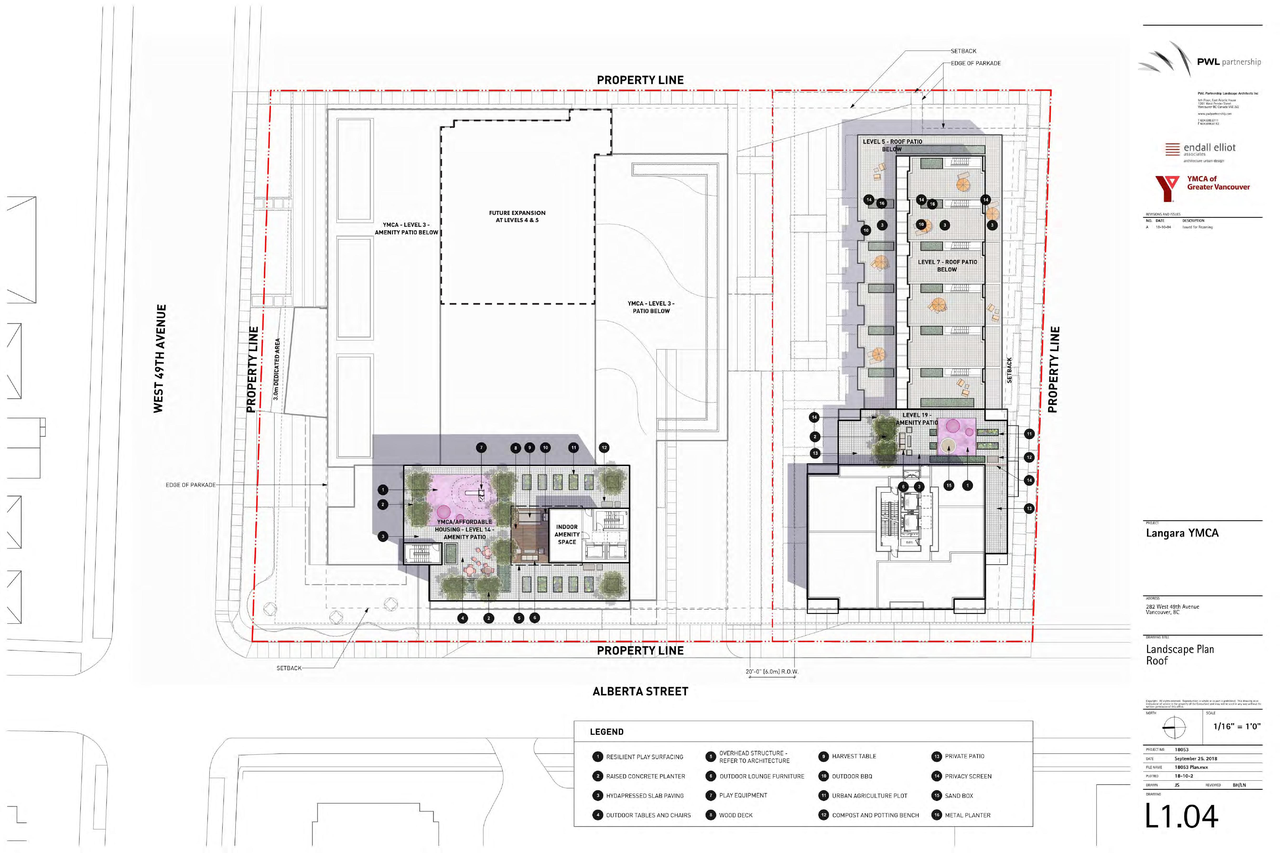 Construction site plan for project from page 7 of the file 'Landscape plan'