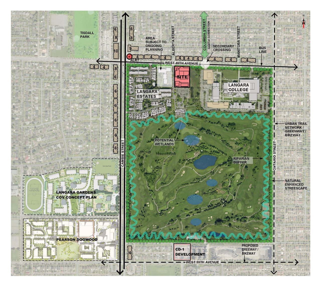 Construction site plan for project from page 1 of the file 'Site context'