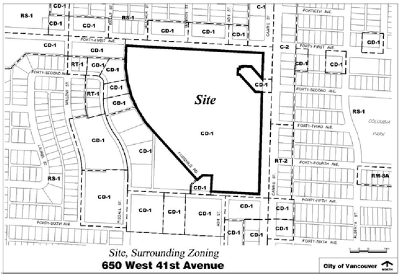 Construction site plan for project from page 4 of the file 'Referral report'