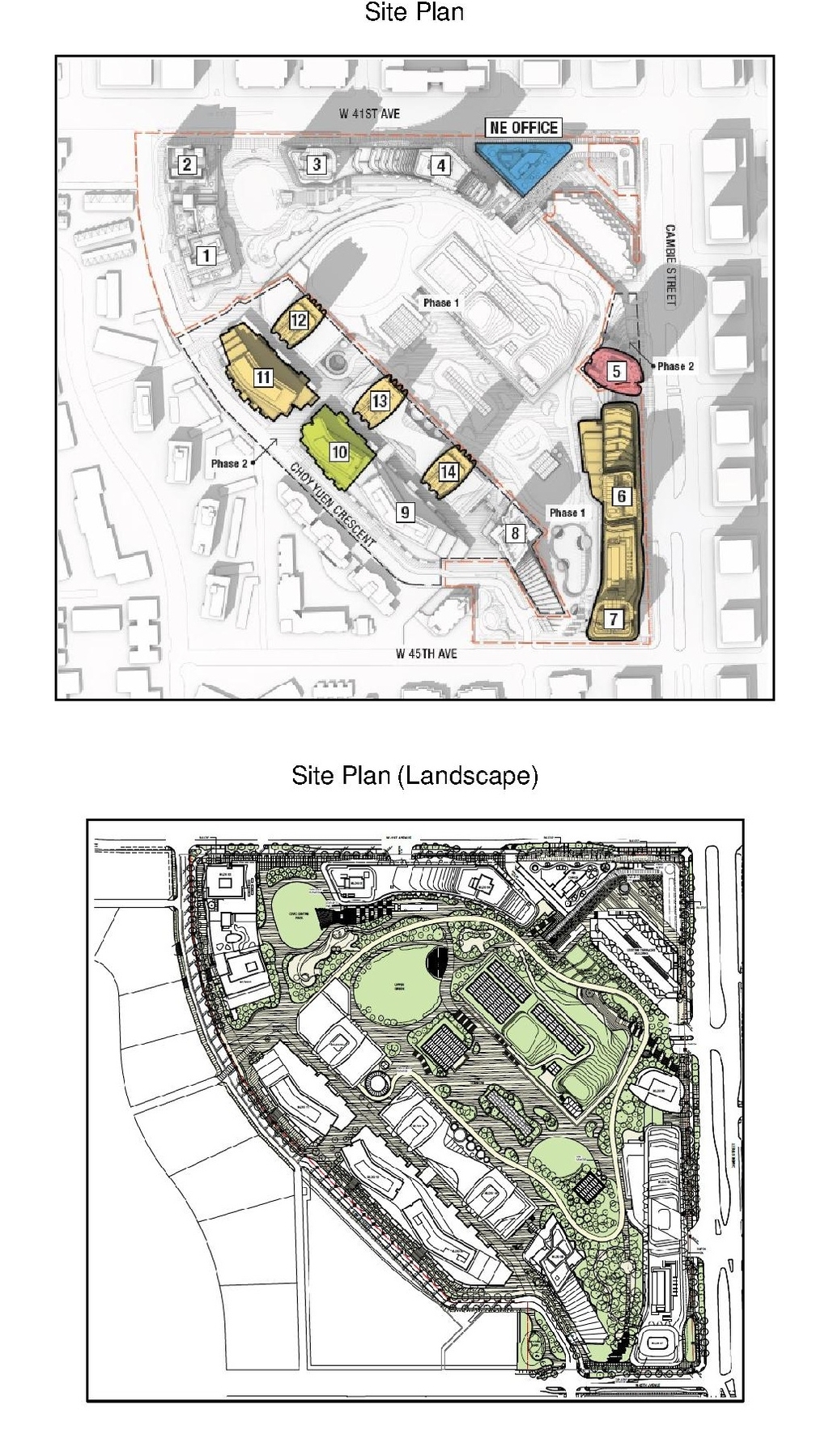 Construction site plan for project from page 55 of the file 'Referral report'