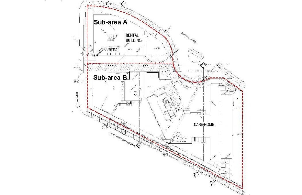 Construction site plan for project from page 18 of the file 'Referral report'