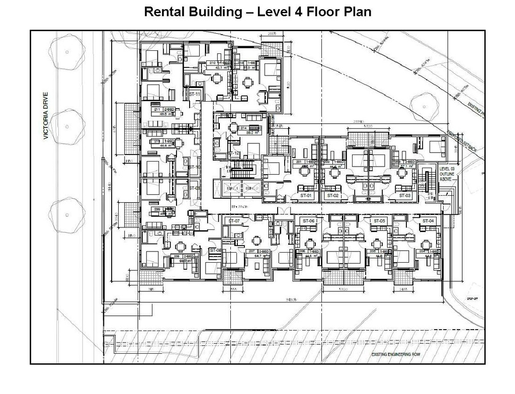 Floor plan for project from page 62 of the file 'Referral report'