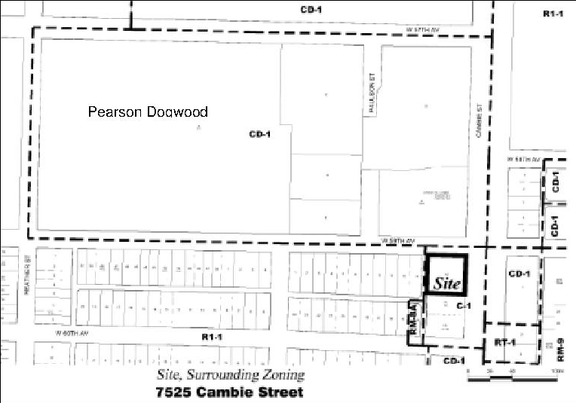 Construction site plan for project from page 4 of the file 'Referral report '