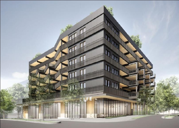 Rendering of building from page 5 of the file 'Referral report '