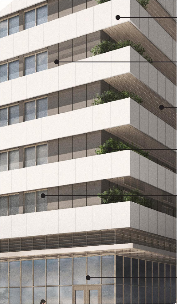 Rendering of building from page 20 of the file 'Applicant boards'