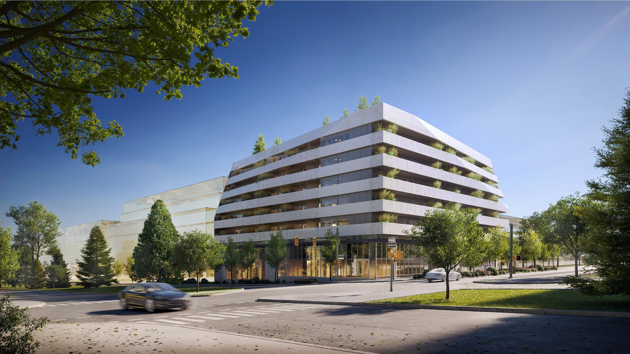 Rendering of building from page 23 of the file 'Applicant boards'