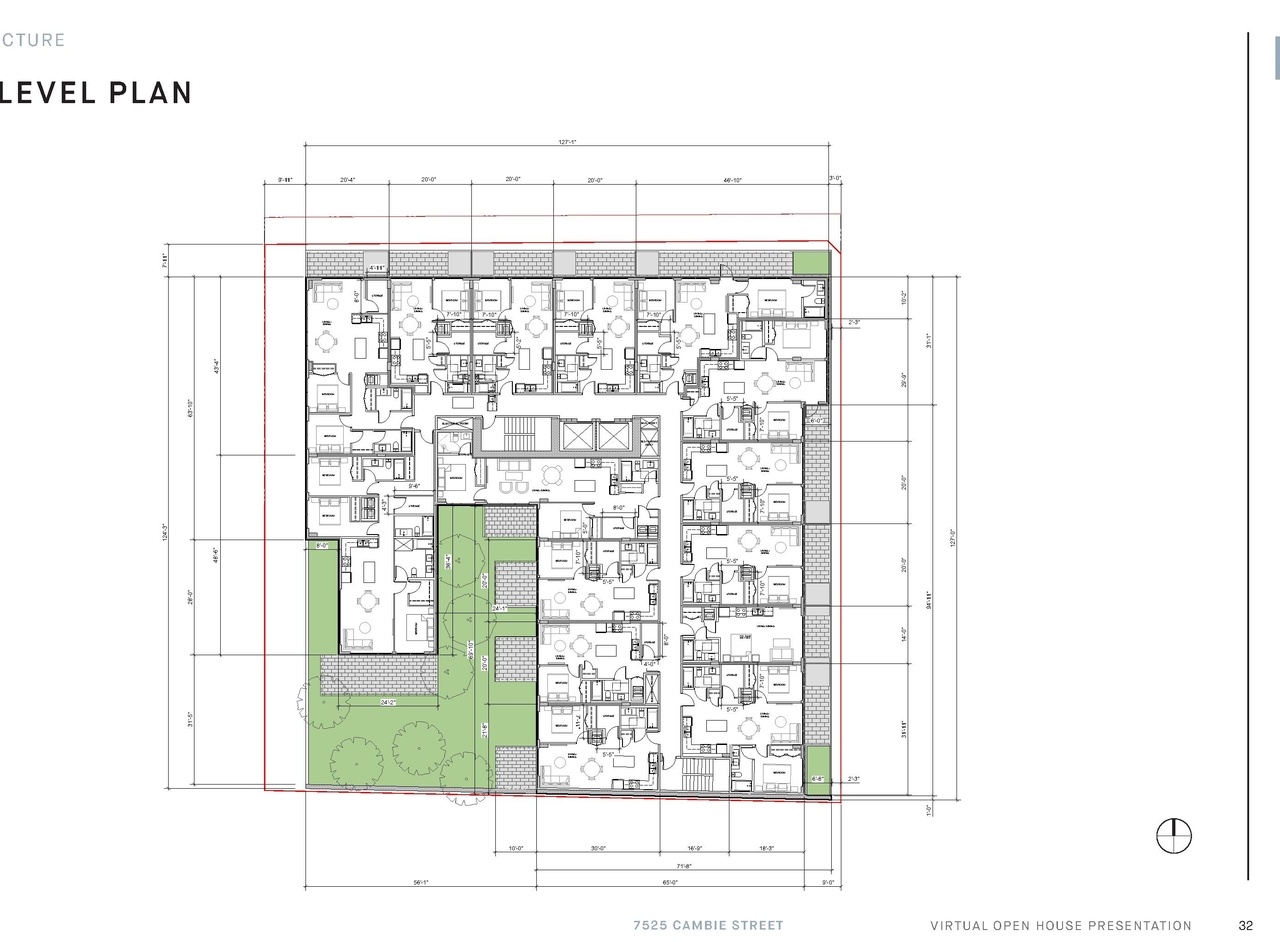 Floor plan for project from page 32 of the file 'Applicant boards'