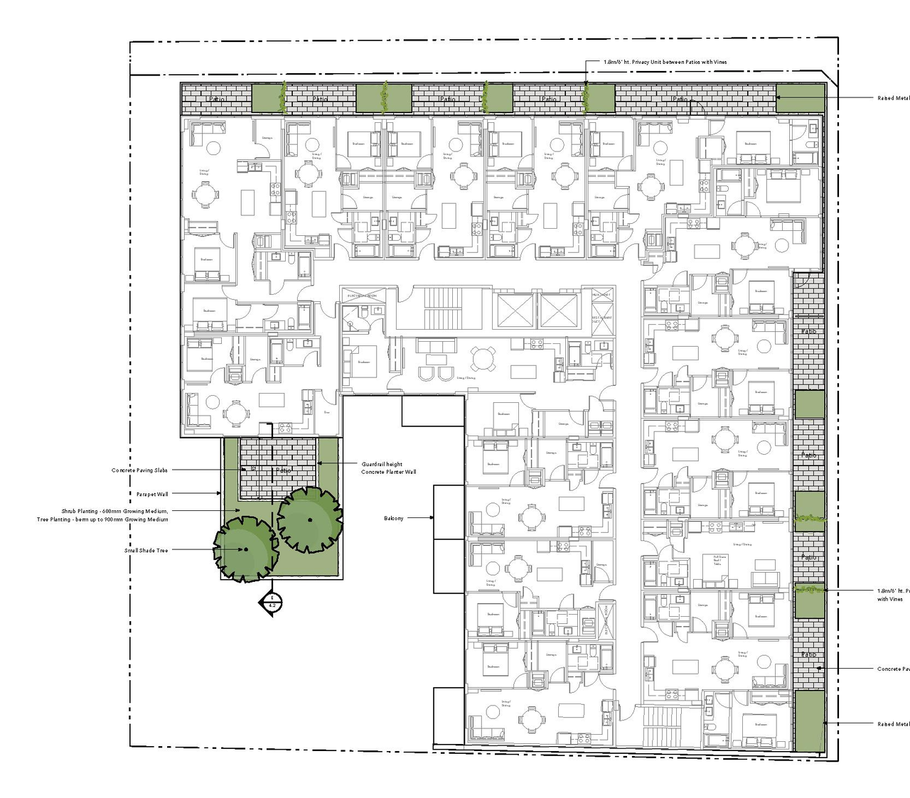 Floor plan for project from page 55 of the file 'Applicant boards'