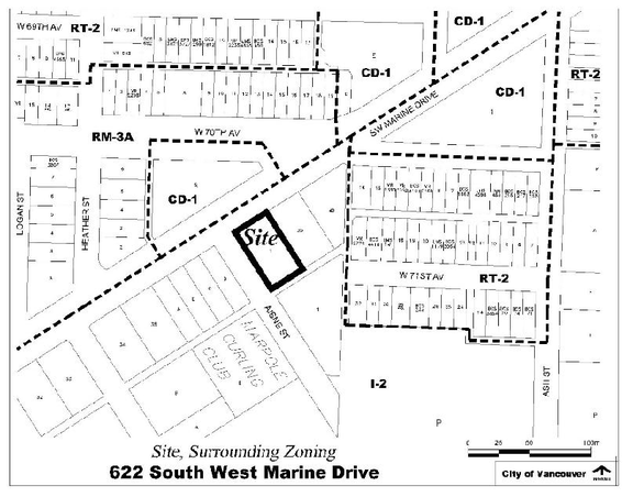 Construction site plan for project from page 4 of the file 'Referral report'