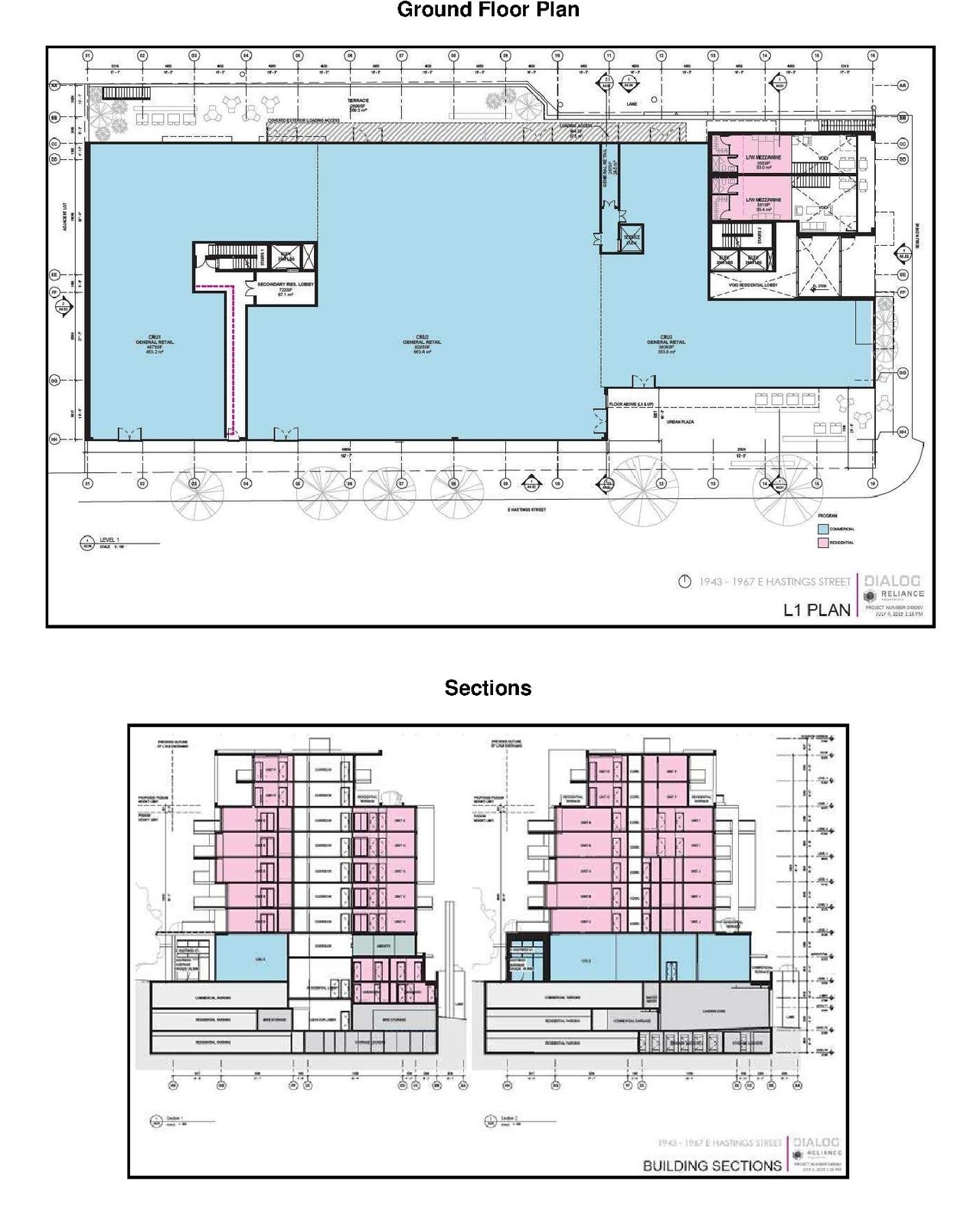 Floor plan for project from page 37 of the file 'Referral report'