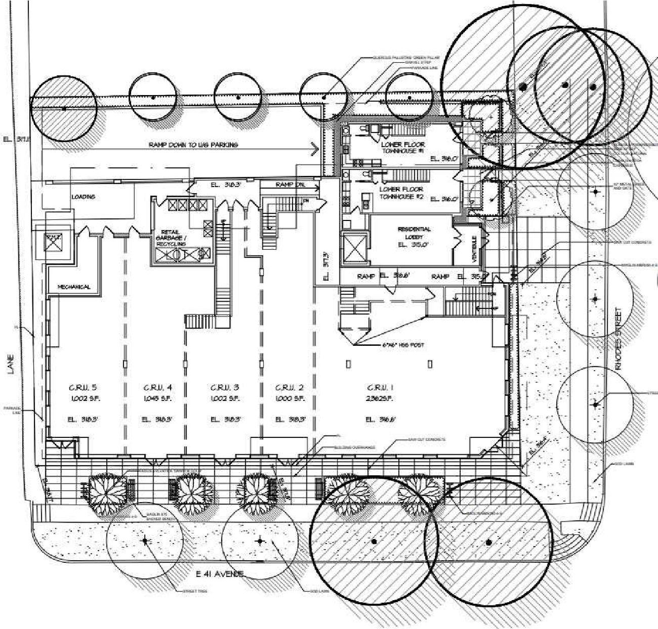 Construction site plan for project from page 40 of the file 'Referral report'