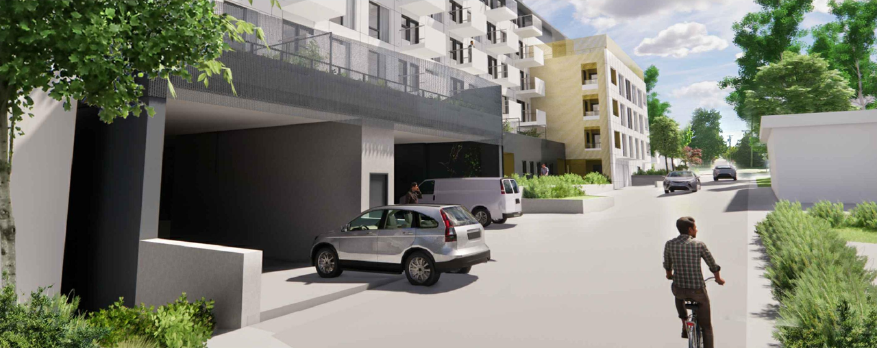 Rendering of building from page 15 of the file 'Application booklet'