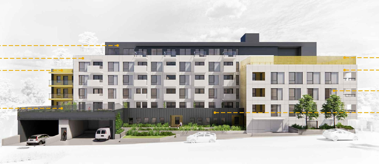 Rendering of building from page 21 of the file 'Application booklet'