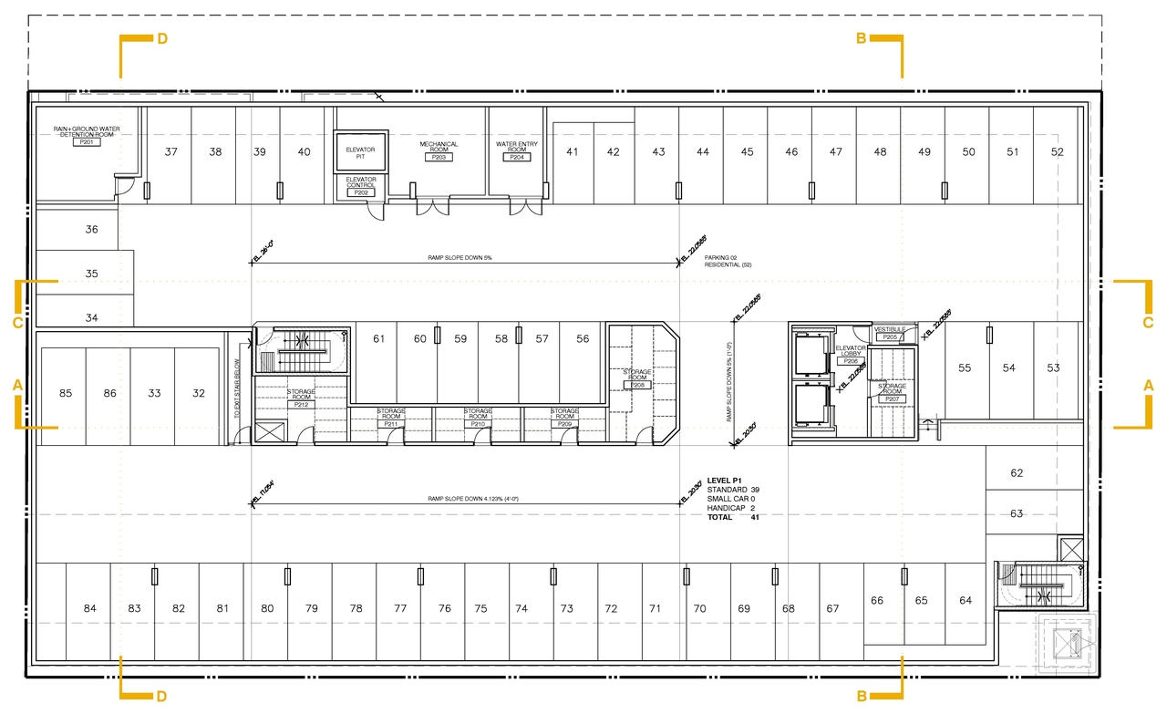 Construction site plan for project from page 35 of the file 'Application booklet'