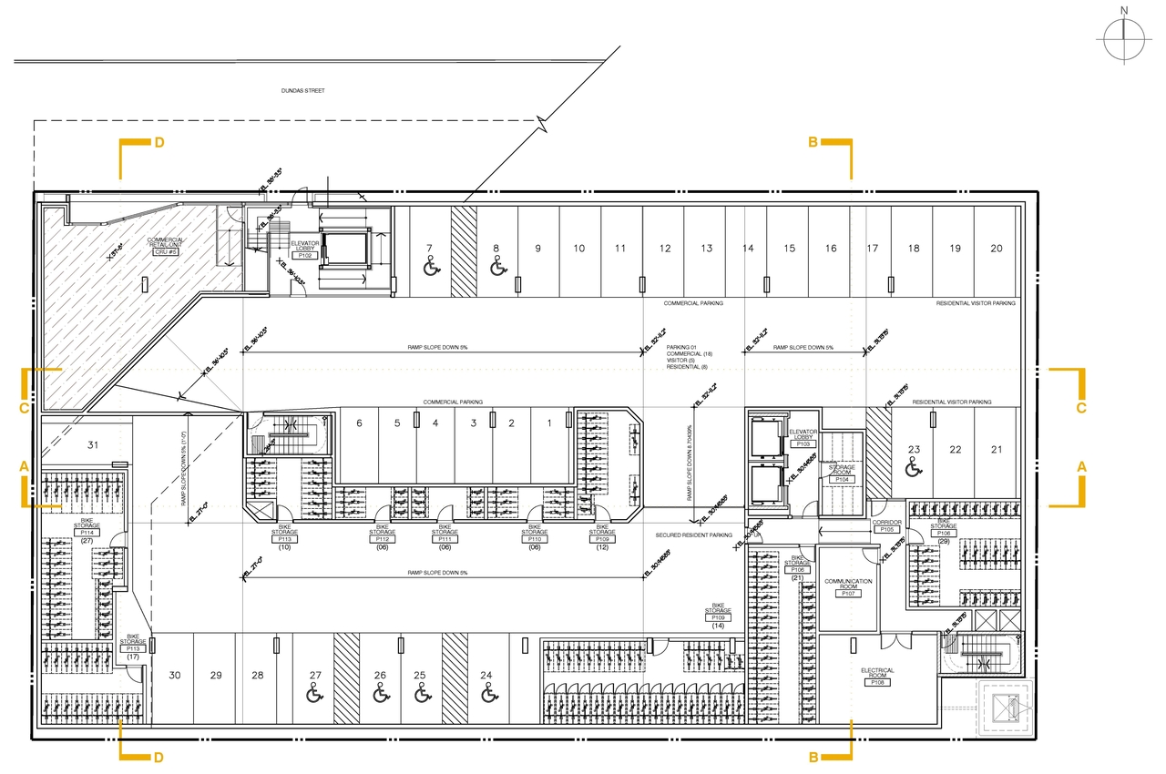 Floor plan for project from page 36 of the file 'Application booklet'