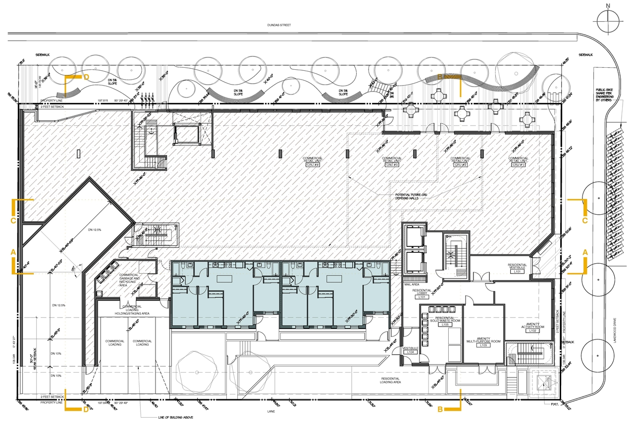 Construction site plan for project from page 37 of the file 'Application booklet'