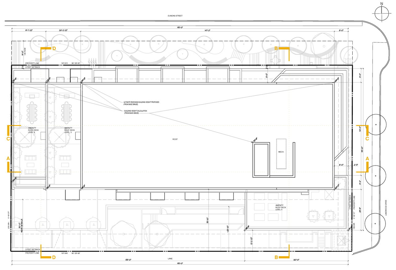 Construction site plan for project from page 43 of the file 'Application booklet'