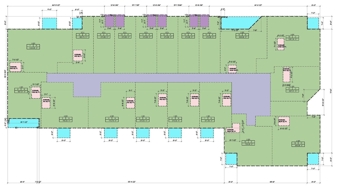 Construction site plan for project from page 54 of the file 'Application booklet'
