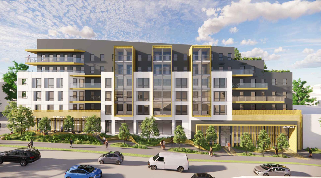 Rendering of building from page 8 of the file 'Application booklet'