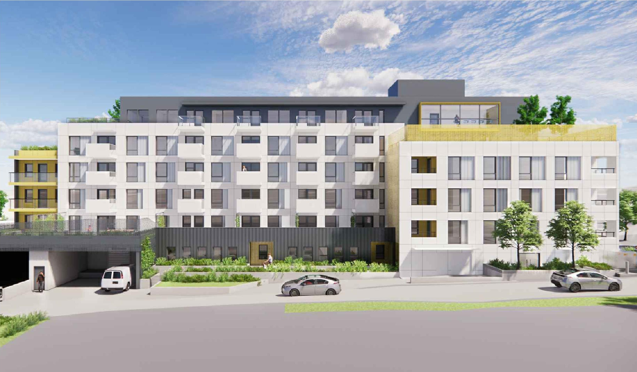 Rendering of building from page 8 of the file 'Application booklet'