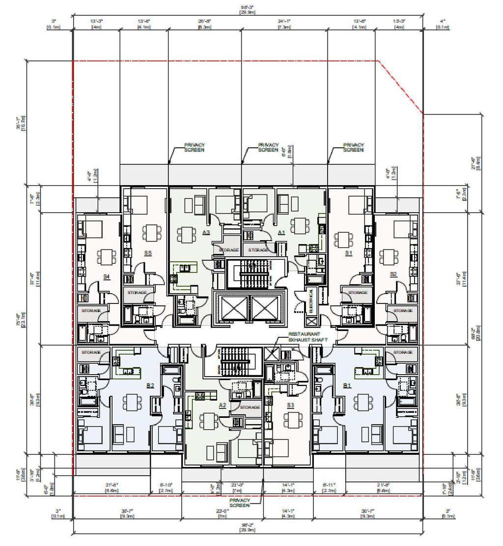 Floor plan for project from page 44 of the file 'Referral report'