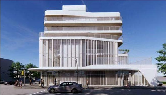 Rendering of building from page 8 of the file 'Referral Report'