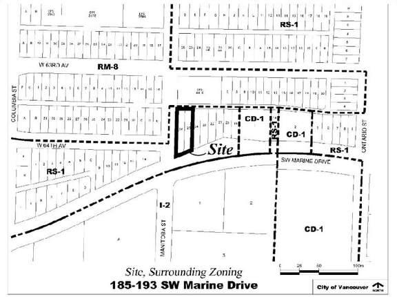 Construction site plan for project from page 4 of the file 'Referral report'