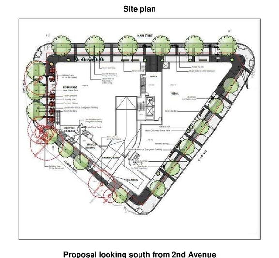 Construction site plan for project from page 40 of the file 'Referral report'