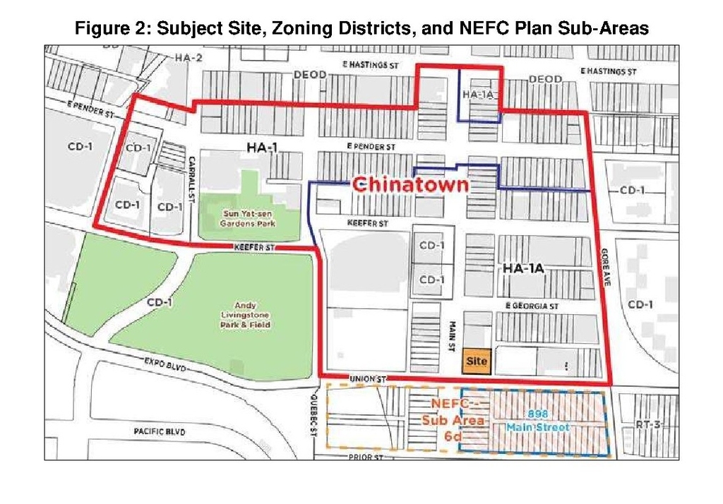 Construction site plan for project from page 6 of the file 'Referral Report'