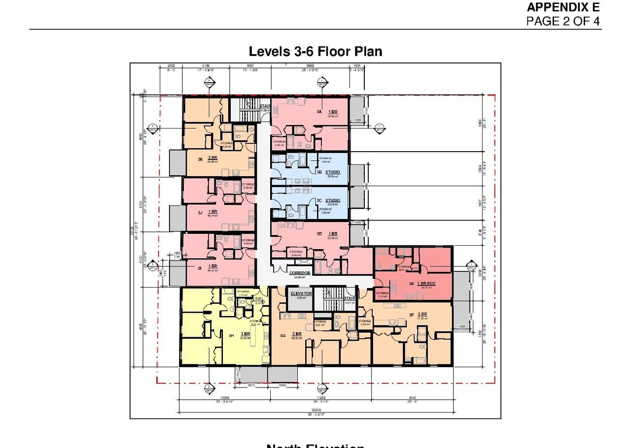 Floor plan for project from page 43 of the file 'Referral report'
