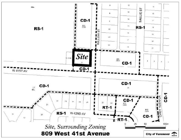 Construction site plan for project from page 4 of the file 'Referral report'