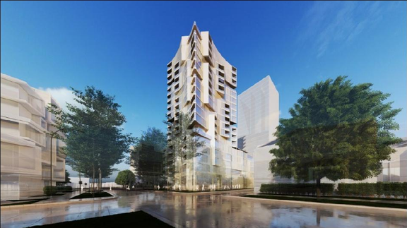 Rendering of building from page 6 of the file 'Referral report'