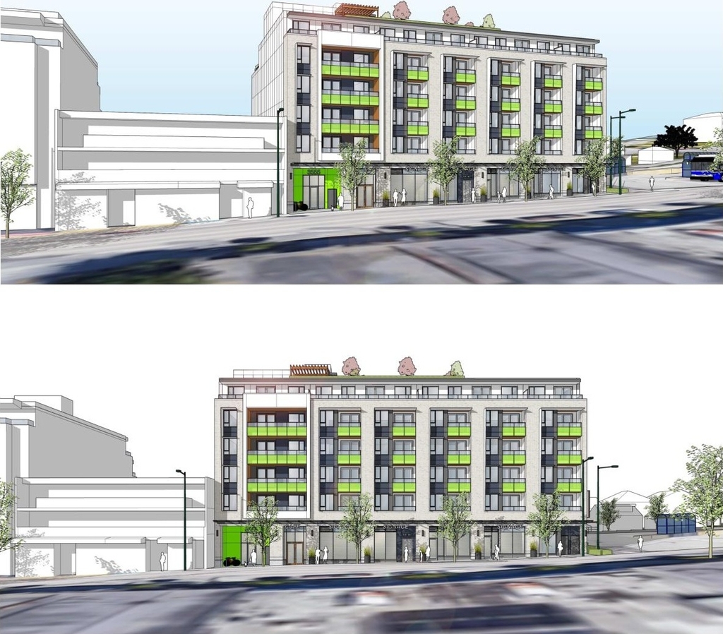 Rendering of building from page 5 of the file 'Applicant boards'