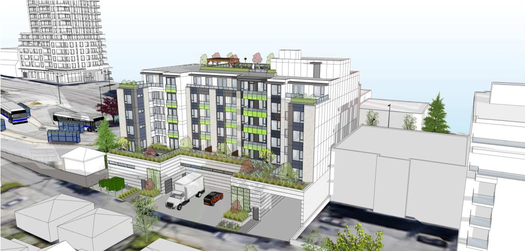 Rendering of building from page 7 of the file 'Applicant boards'