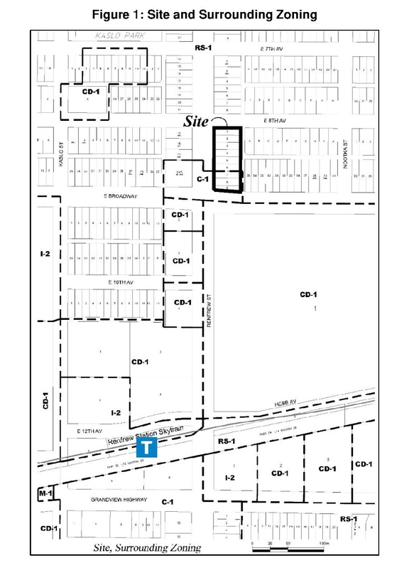 Construction site plan for project from page 4 of the file 'Referral report'