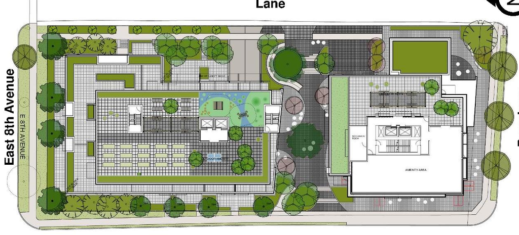 Construction site plan for project from page 56 of the file 'Referral report'