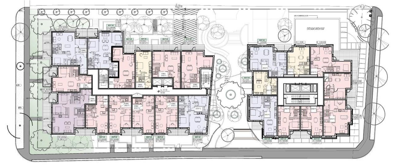 Floor plan for project from page 57 of the file 'Referral report'