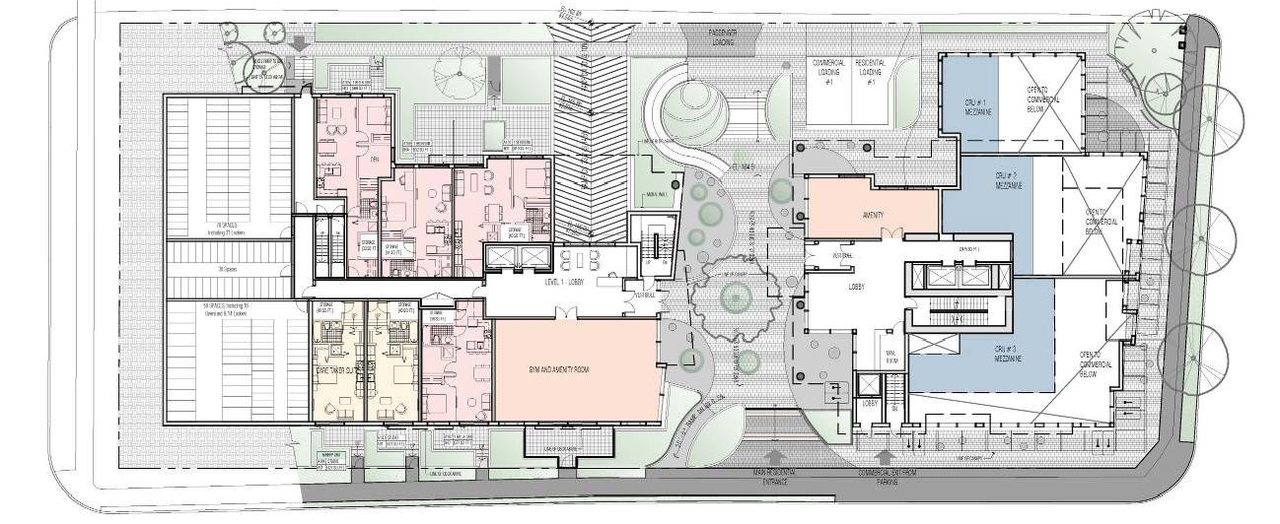 Construction site plan for project from page 57 of the file 'Referral report'