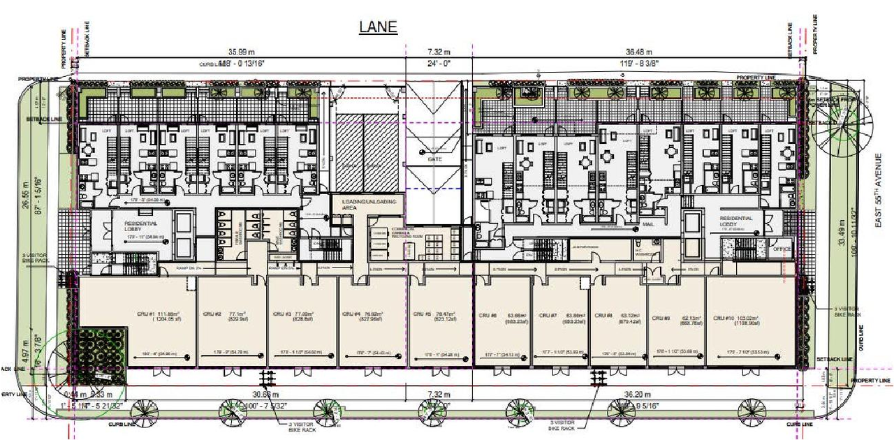 Construction site plan for project from page 39 of the file 'Referral Report'