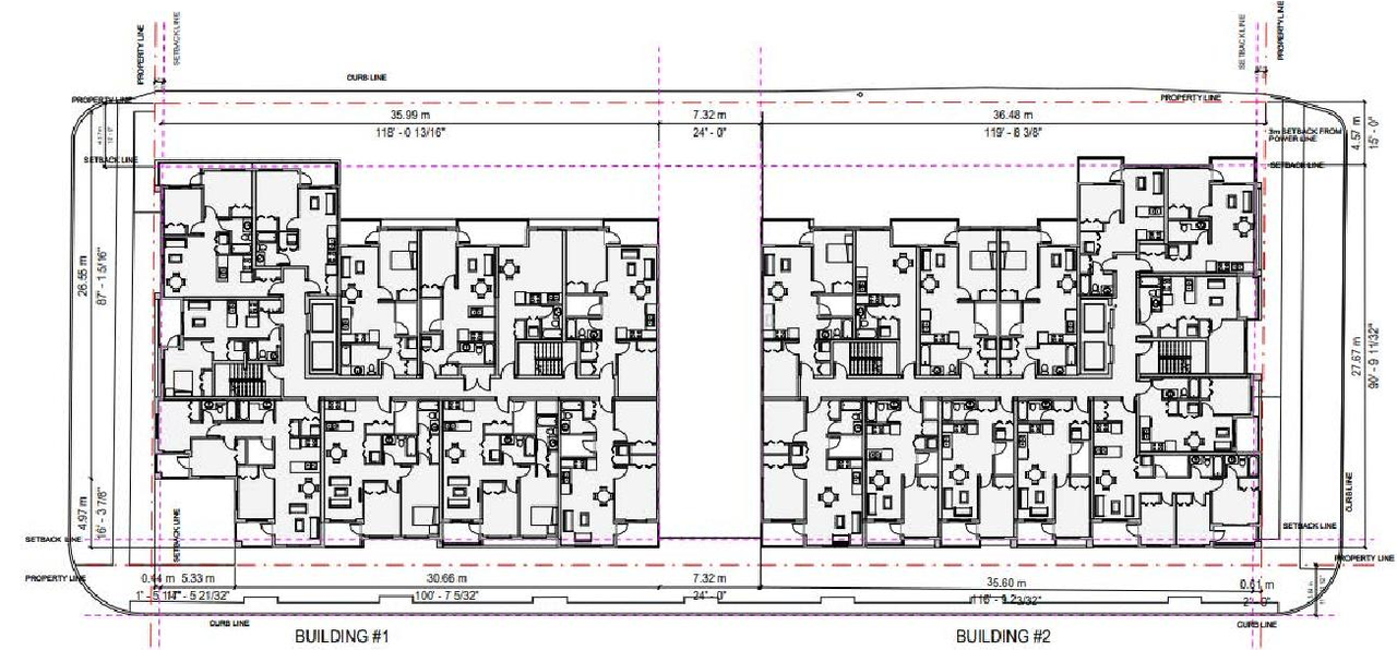 Floor plan for project from page 40 of the file 'Referral Report'