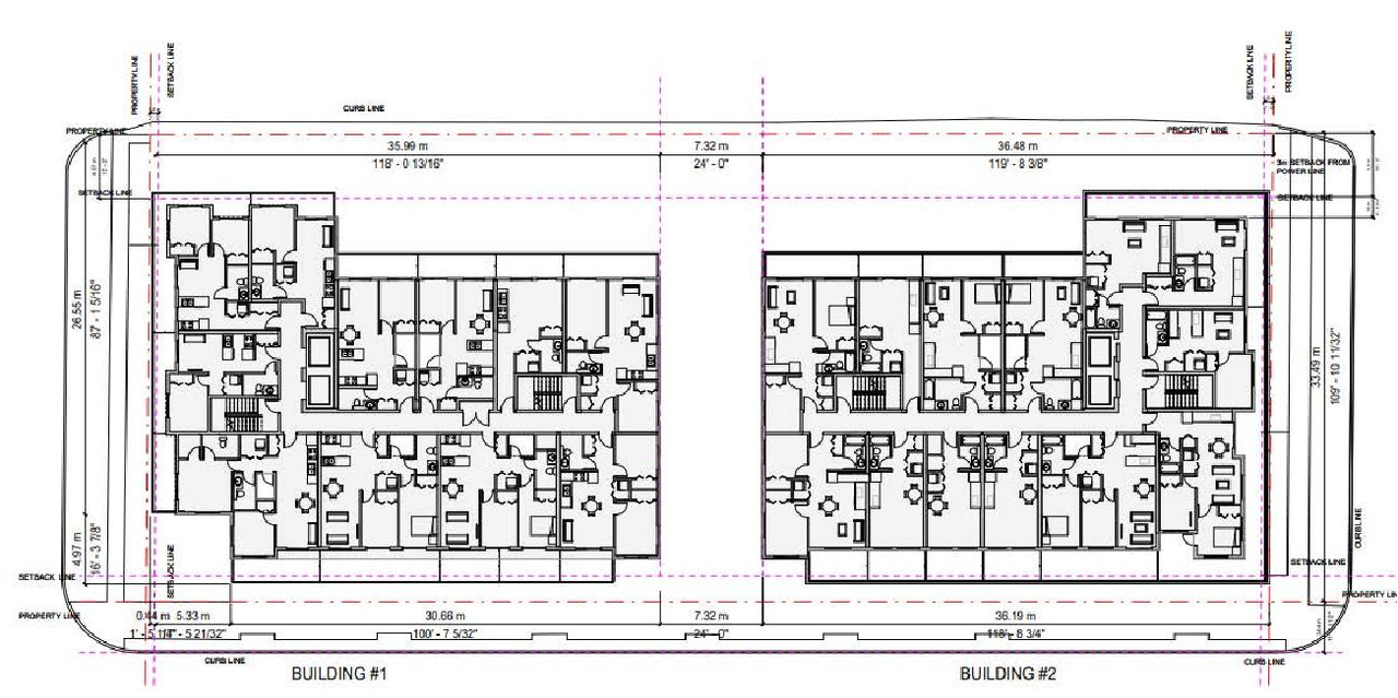 Floor plan for project from page 40 of the file 'Referral Report'