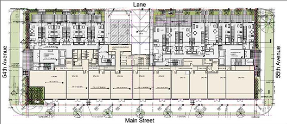 Construction site plan for project from page 7 of the file 'Referral Report'