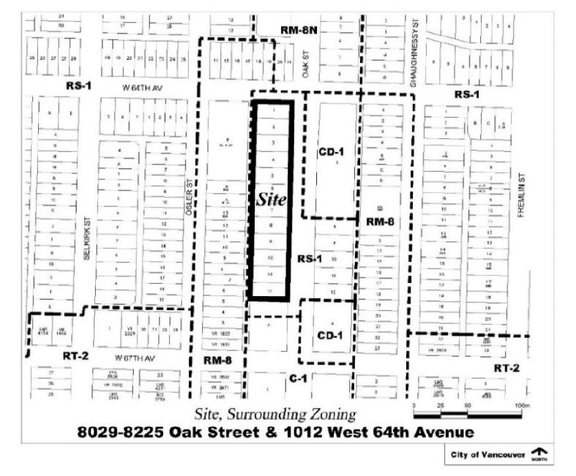 Construction site plan for project from page 4 of the file 'Referral Report'
