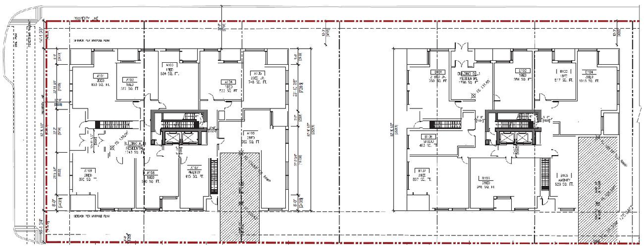 Construction site plan for project from page 41 of the file 'Referral Report'