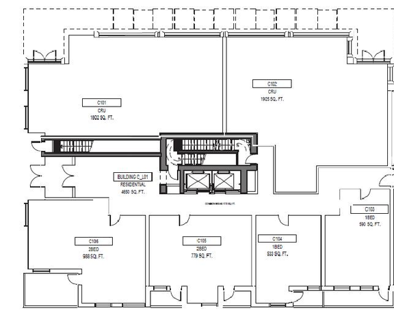 Floor plan for project from page 42 of the file 'Referral Report'
